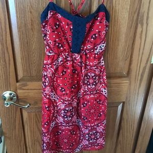 Paisley/bandana print dress